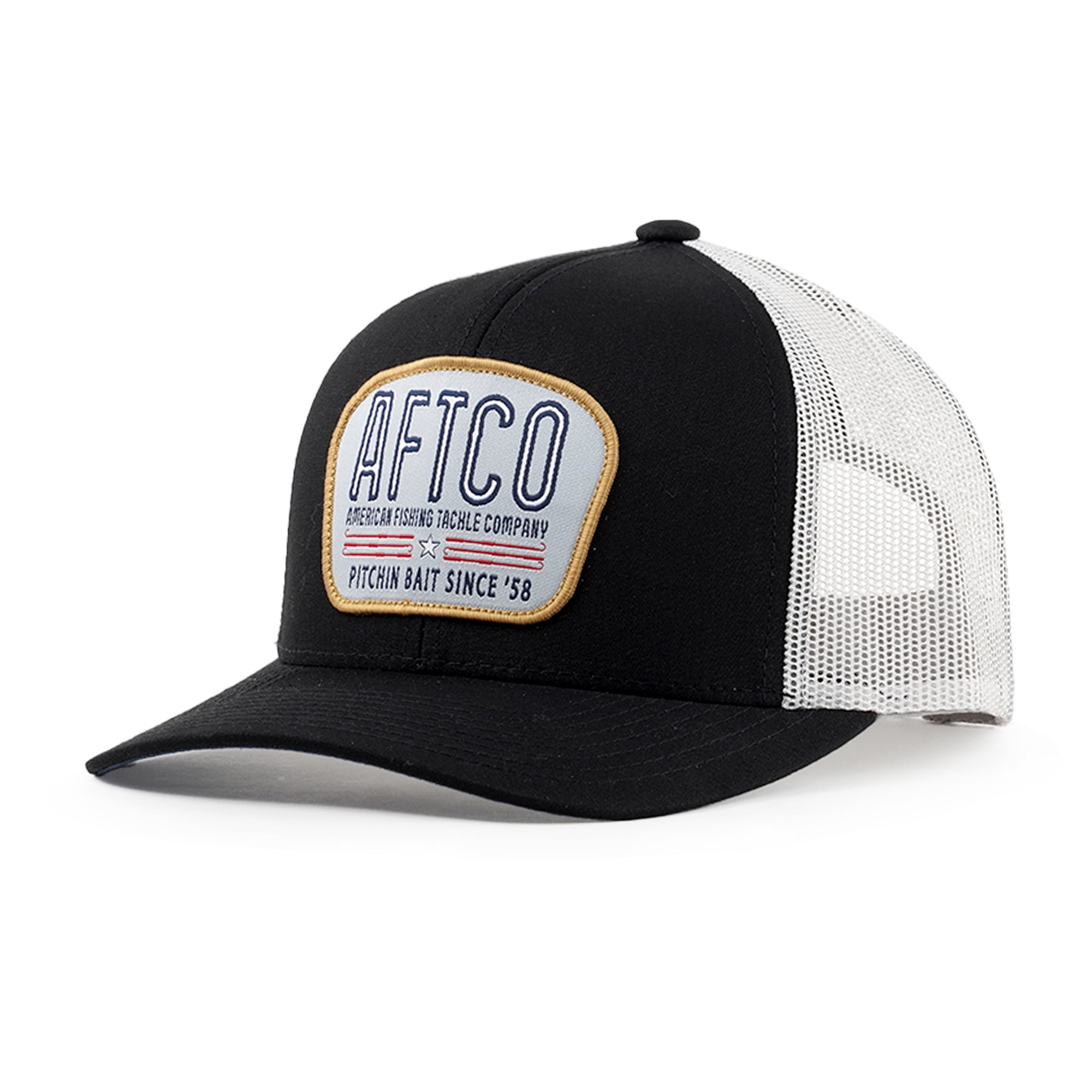 AFTCO Bass Patch Trucker Hat Drab Olive