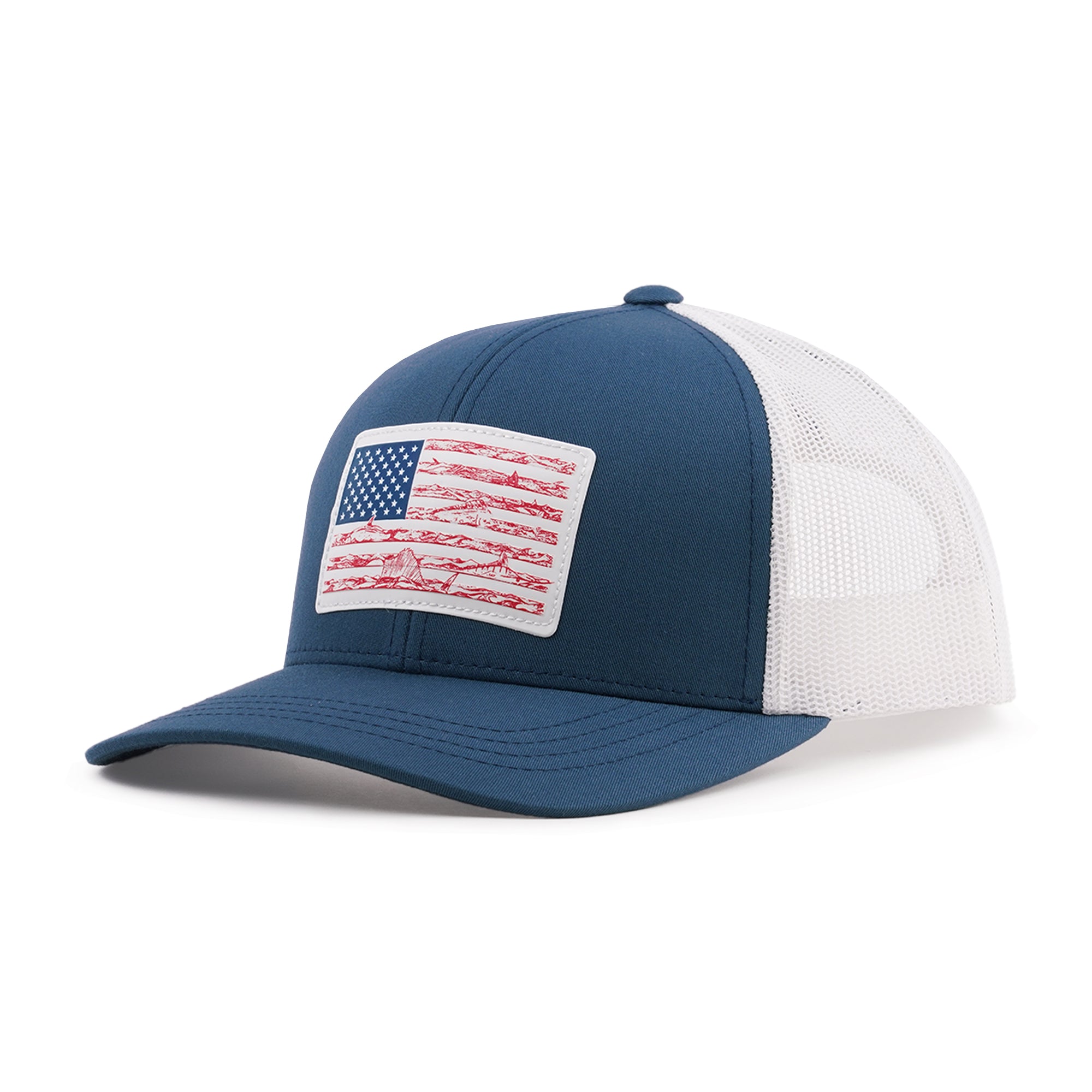 Costa Del Mar Fishing Hat Snapback Trucker Hat Adjustable Fish Brown