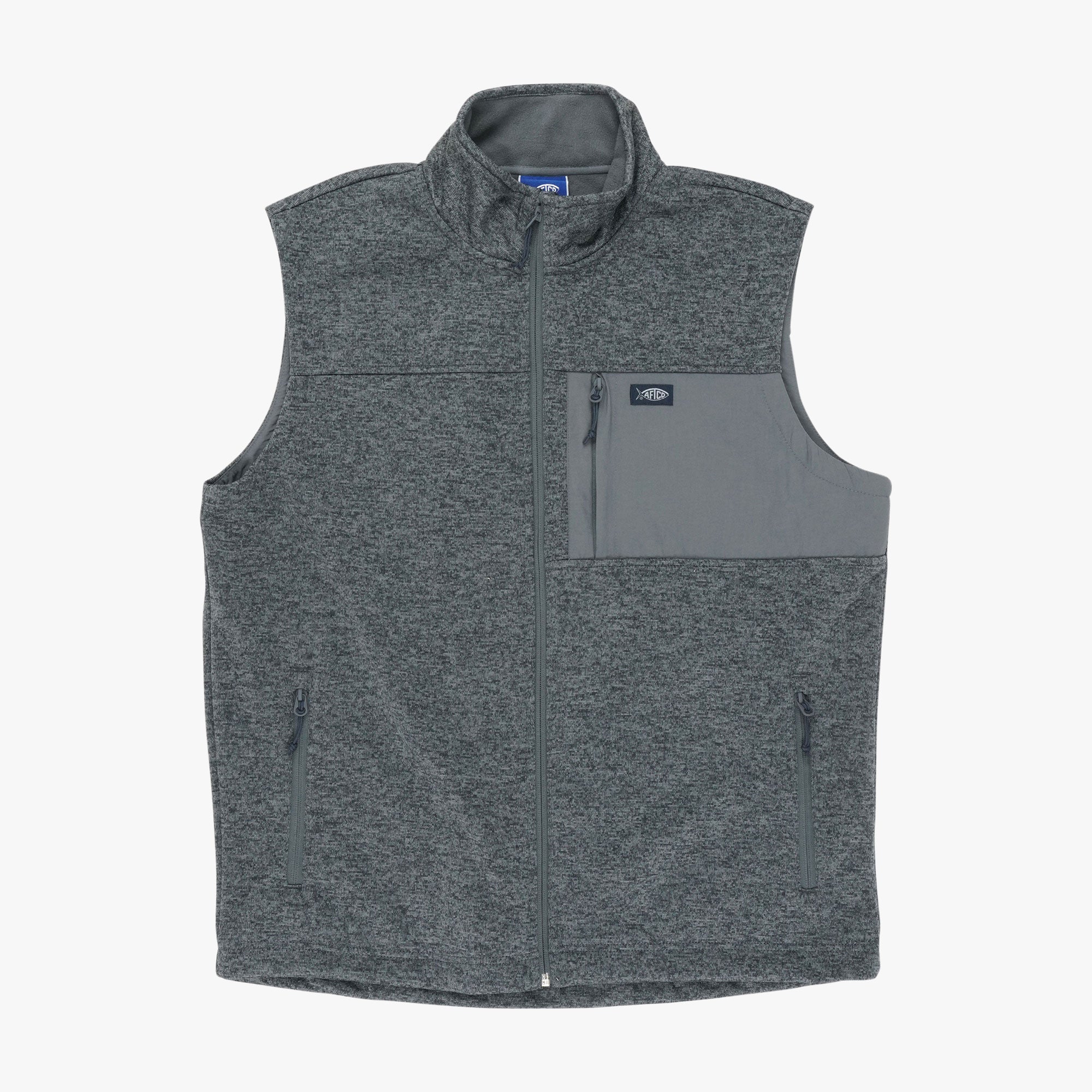 Aftco vesto weatherproof on sale Fleece vest heather blue mens large