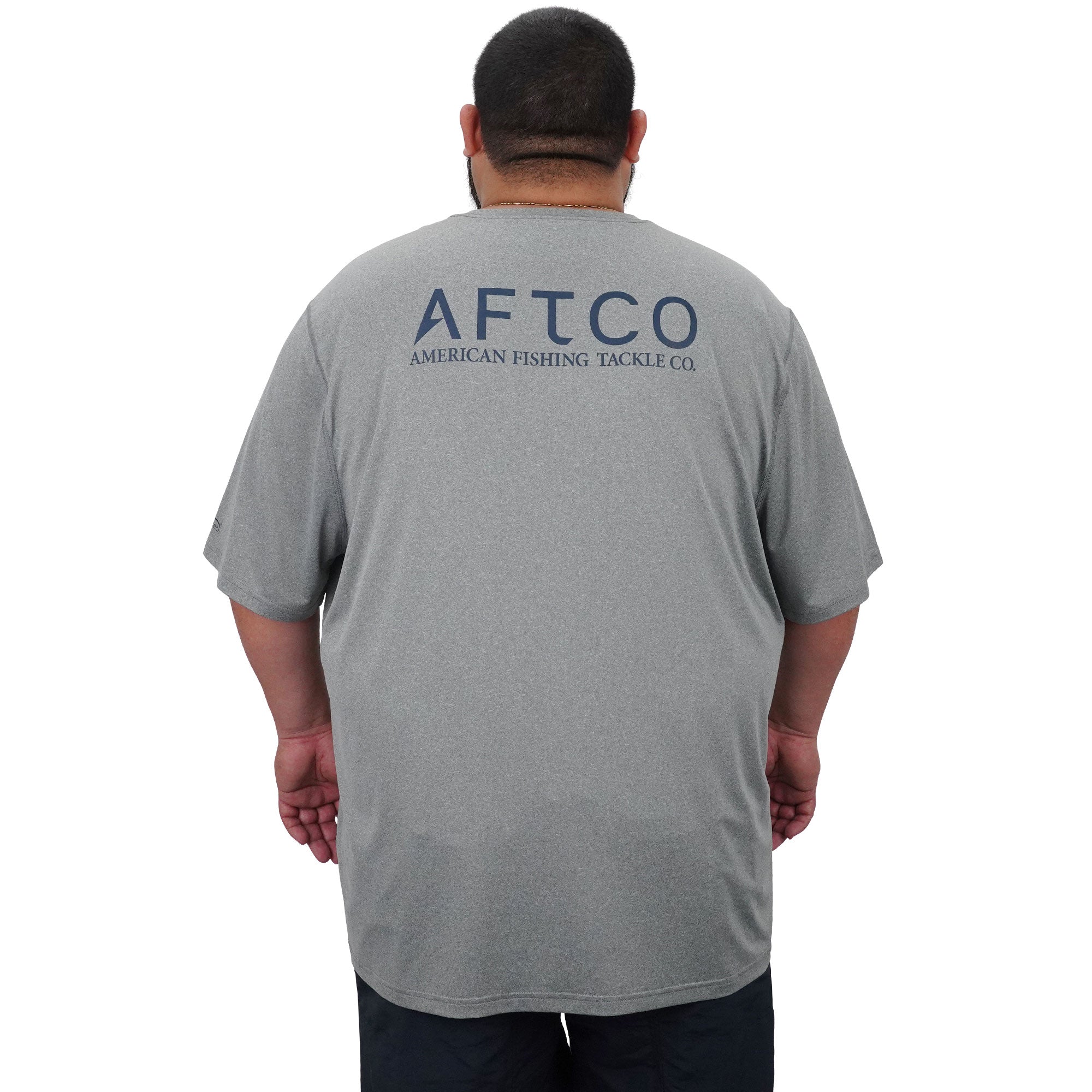 AFTCO Big Guy Samurai SS Performance Shirt / Steel Heather / 3X