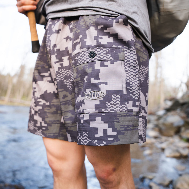  AFTCO Tactical Fishing Shorts - Blue Camo - Size 36 :  Clothing, Shoes & Jewelry