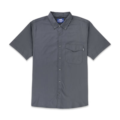 Male Fisherman Short Sleeve Vented Button-Down Fishing Shirt Breathable, Comfortable, and Stylish Perfect For Fishermen, Hikers, Hunters