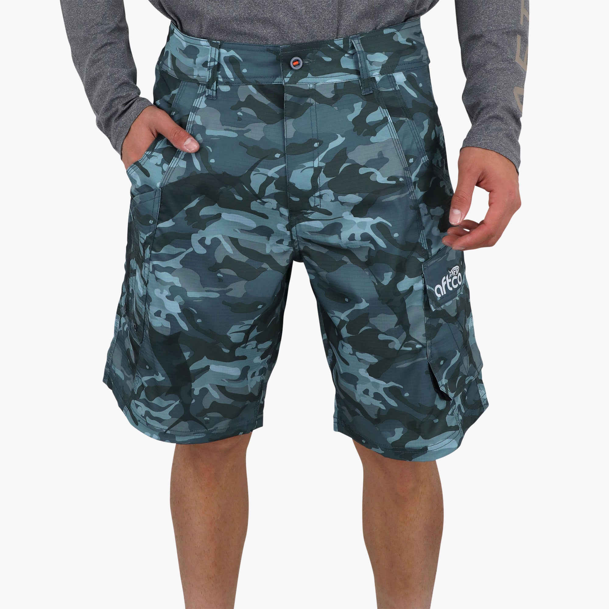 Aftco men Tactical Fishing Shorts online green size 34