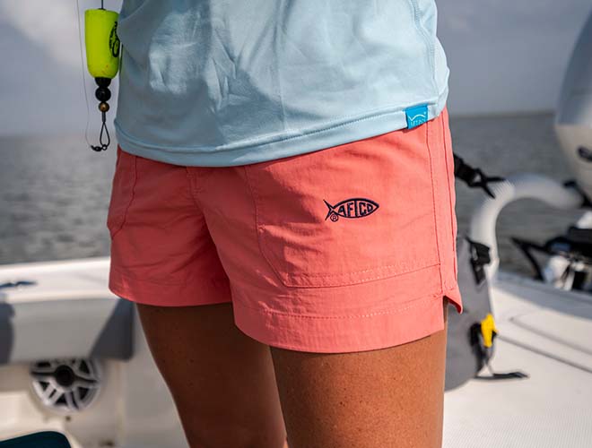 AFTCO Women's The Original Fishing Short - Hurrican Lilac - 2 at   Women's Clothing store