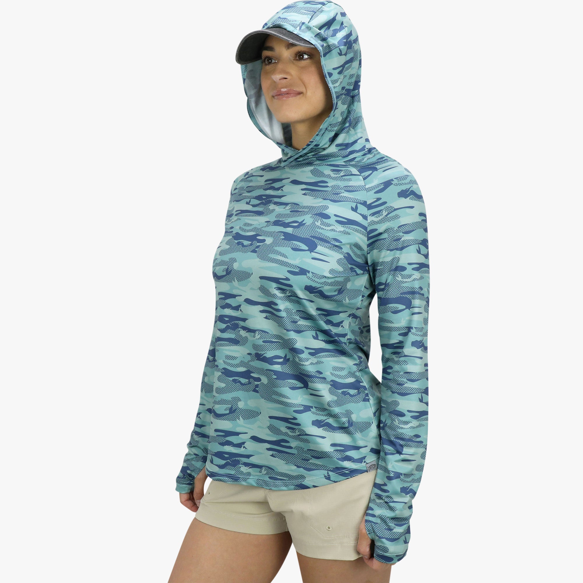 Women s Tactical Camo Hooded LS Performance Shirt AFTCO