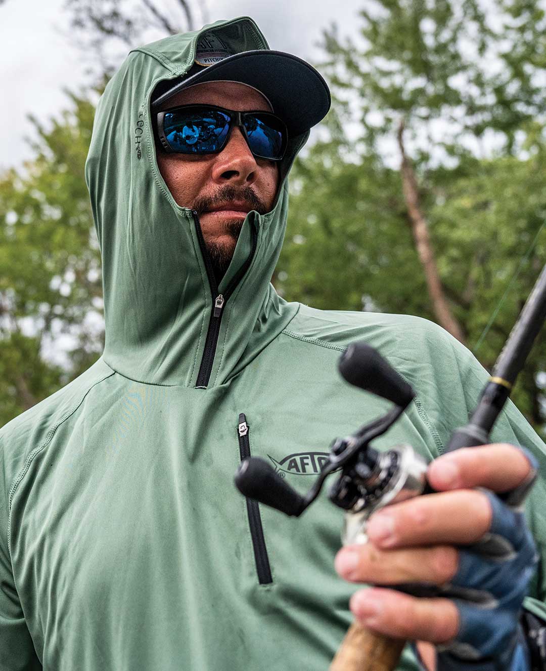 Fishing apparel on sale