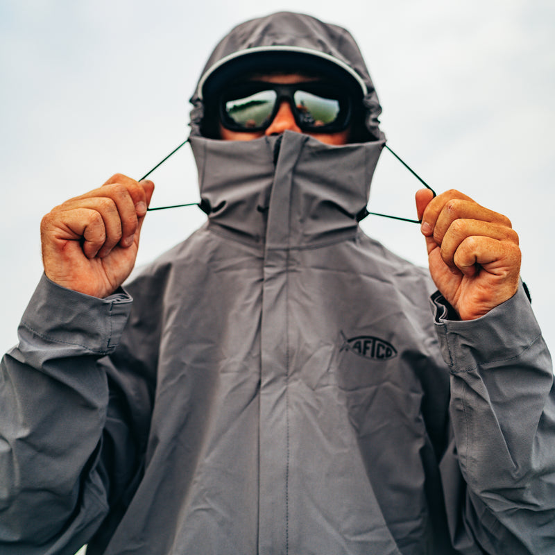  AFTCO Transformer Packable Fishing Jacket - Black - S