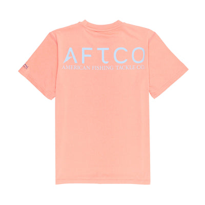 AFTCO Youth On A Mission SS T-Shirt / Neon Pink Heather / L