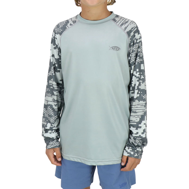 Youth Tactical Camo Hooded LS Performance Shirt – AFTCO