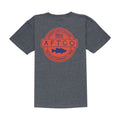 AFTCO Youth Bass Patch SS T-Shirt - Neon Sky Blue Heather - M