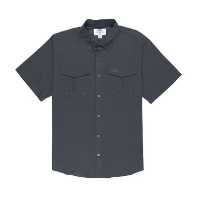 ExOfficio Fishing Shirt Button Down Vented Beige Nylon Short Sleeve Men 2XL  XXL