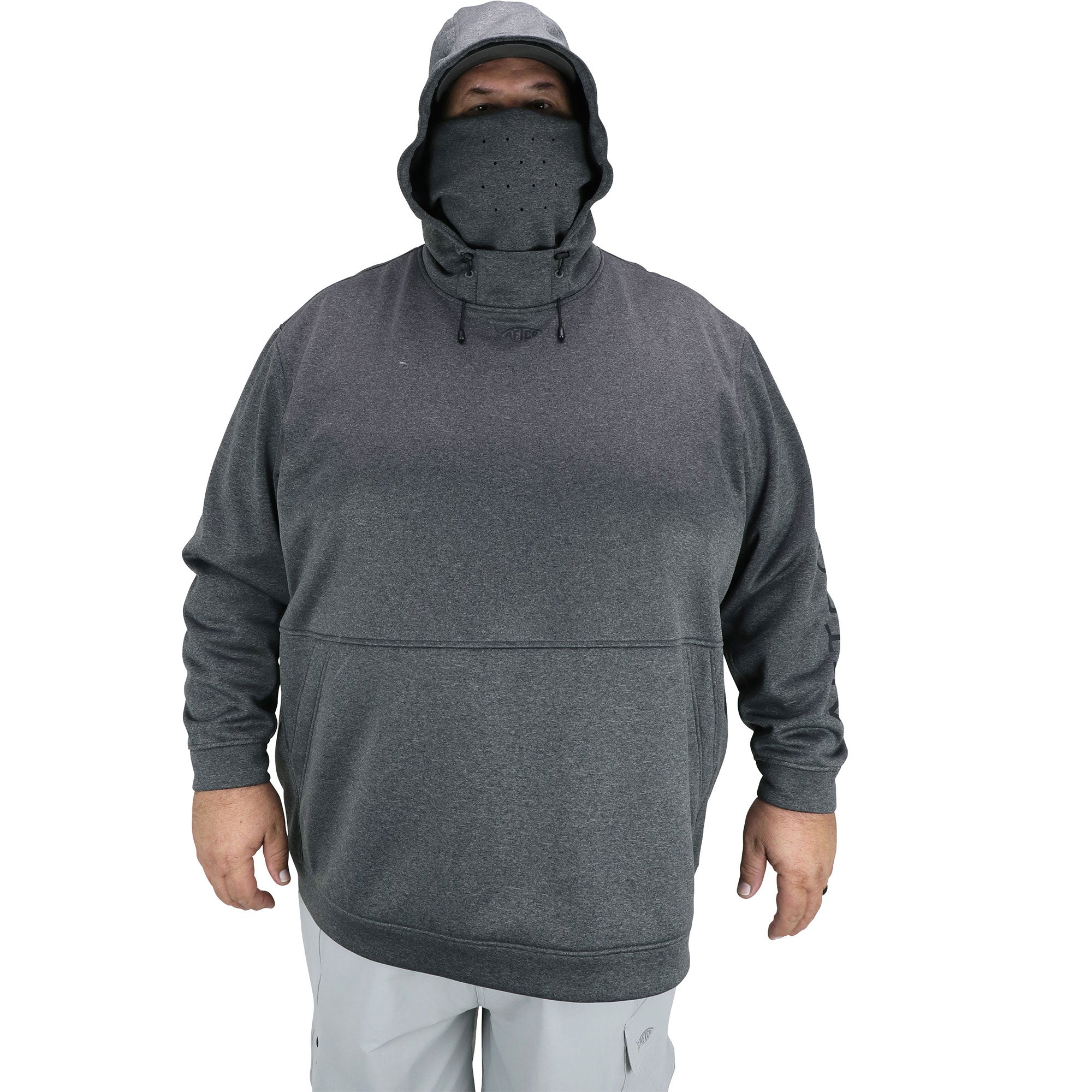 Sweatshirt with neck outlet warmer