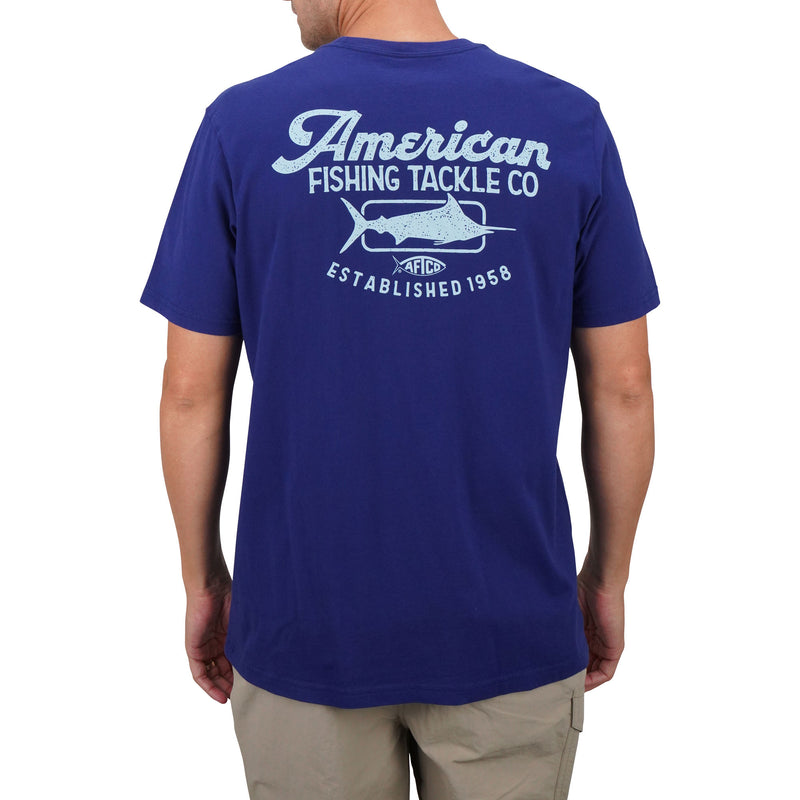 AFTCO T Shirt Mens Medium Grey Short Sleeve American Fishing