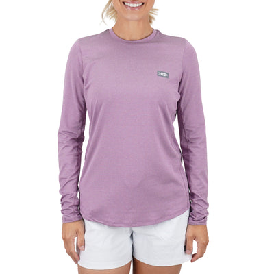 Women’s UPF 50+ Long Sleeve Fishing Shirts FS21W, Light Purple / Small